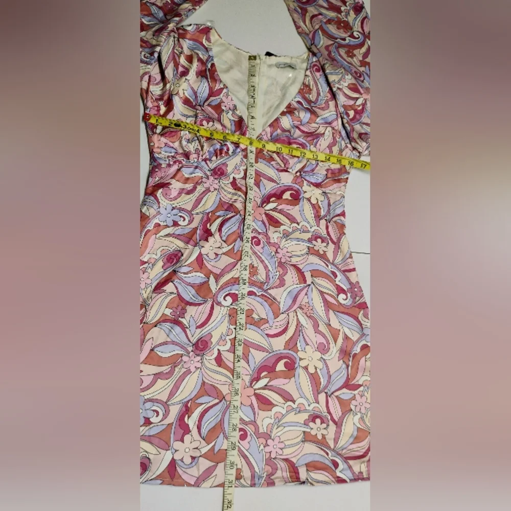 NWT South Moon Under Midi Dress Fit & Flared Sz M Floral Pinks 70's Style I-4 - Picture 6 of 12
